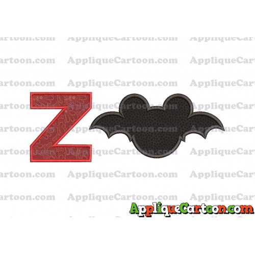 Mickey Mouse Halloween 02 Applique Design With Alphabet Z