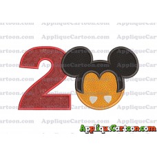 Mickey Mouse Halloween 03 Applique Design Birthday Number 2