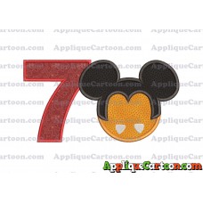Mickey Mouse Halloween 03 Applique Design Birthday Number 7