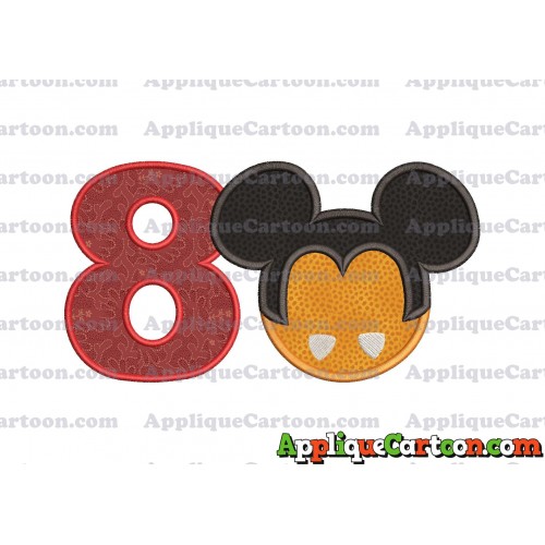 Mickey Mouse Halloween 03 Applique Design Birthday Number 8