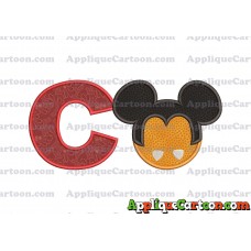 Mickey Mouse Halloween 03 Applique Design With Alphabet C