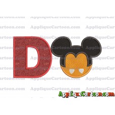 Mickey Mouse Halloween 03 Applique Design With Alphabet D