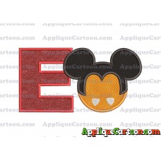Mickey Mouse Halloween 03 Applique Design With Alphabet E