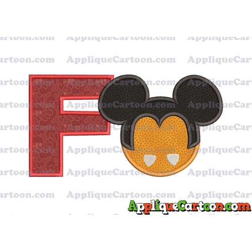 Mickey Mouse Halloween 03 Applique Design With Alphabet F
