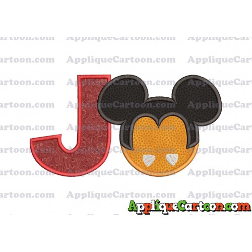 Mickey Mouse Halloween 03 Applique Design With Alphabet J