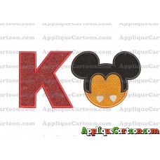 Mickey Mouse Halloween 03 Applique Design With Alphabet K