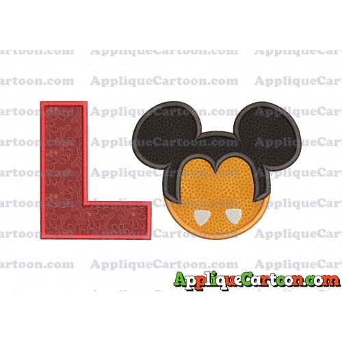 Mickey Mouse Halloween 03 Applique Design With Alphabet L