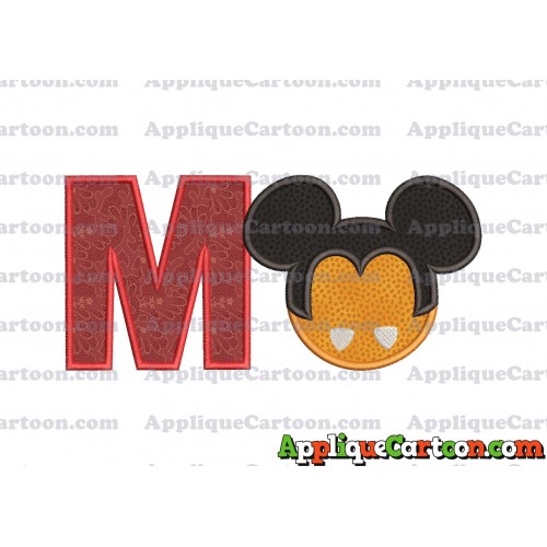 Mickey Mouse Halloween 03 Applique Design With Alphabet M