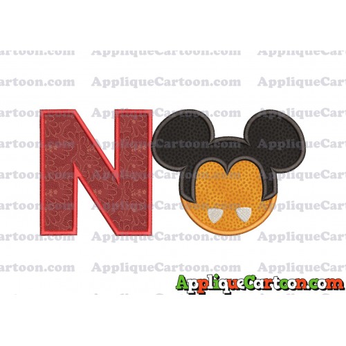 Mickey Mouse Halloween 03 Applique Design With Alphabet N