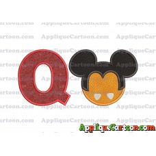 Mickey Mouse Halloween 03 Applique Design With Alphabet Q