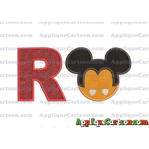 Mickey Mouse Halloween 03 Applique Design With Alphabet R