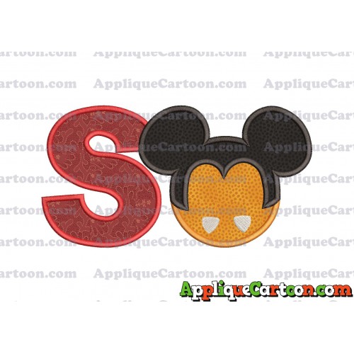Mickey Mouse Halloween 03 Applique Design With Alphabet S