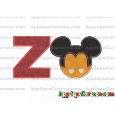 Mickey Mouse Halloween 03 Applique Design With Alphabet Z
