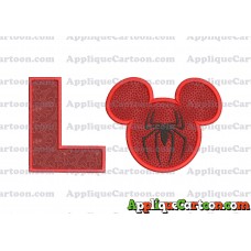 Mickey Mouse Spiderman Applique Design With Alphabet L