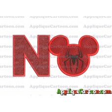 Mickey Mouse Spiderman Applique Design With Alphabet N