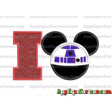 Mickey Mouse Star Wars 4 Applique Machine Embroidery Design With Alphabet I