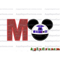 Mickey Mouse Star Wars 4 Applique Machine Embroidery Design With Alphabet M