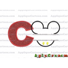 Mickey frame embroidery Disney embroidery applique With Alphabet C