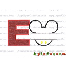 Mickey frame embroidery Disney embroidery applique With Alphabet E