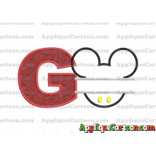 Mickey frame embroidery Disney embroidery applique With Alphabet G