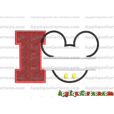 Mickey frame embroidery Disney embroidery applique With Alphabet I