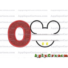 Mickey frame embroidery Disney embroidery applique With Alphabet O