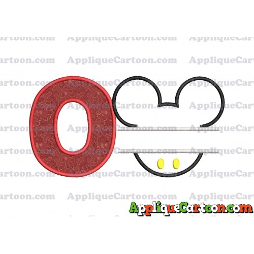Mickey frame embroidery Disney embroidery applique With Alphabet O