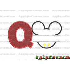 Mickey frame embroidery Disney embroidery applique With Alphabet Q