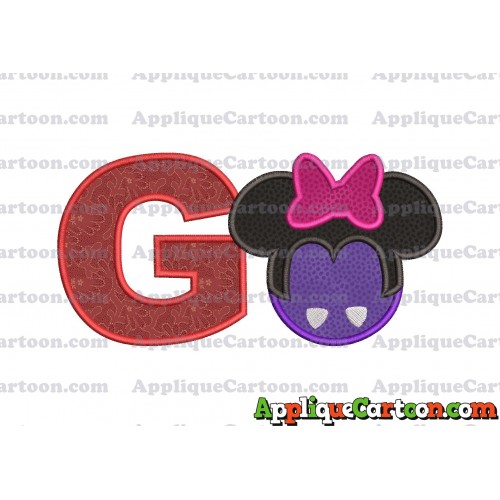 Minnie Mouse Halloween 02 Applique Design With Alphabet G