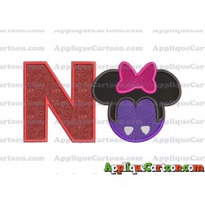Minnie Mouse Halloween 02 Applique Design With Alphabet N