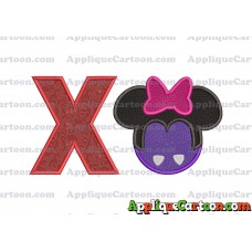 Minnie Mouse Halloween 02 Applique Design With Alphabet X