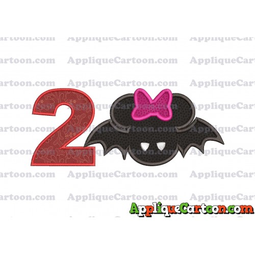 Minnie Mouse Halloween Applique Design Birthday Number 2