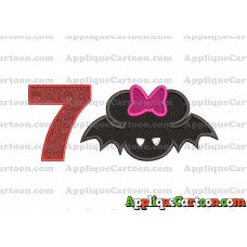 Minnie Mouse Halloween Applique Design Birthday Number 7