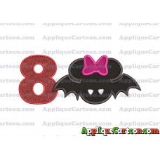 Minnie Mouse Halloween Applique Design Birthday Number 8