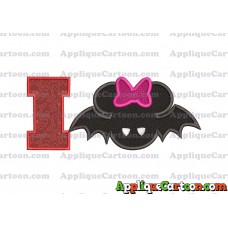 Minnie Mouse Halloween Applique Design With Alphabet I