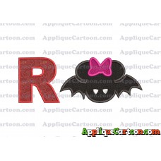 Minnie Mouse Halloween Applique Design With Alphabet R