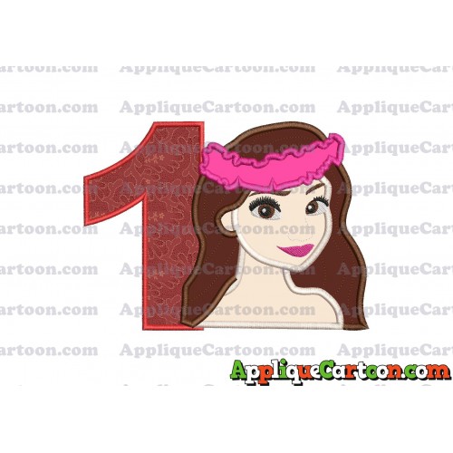 Moana Applique 01 Embroidery Design Birthday Number 1