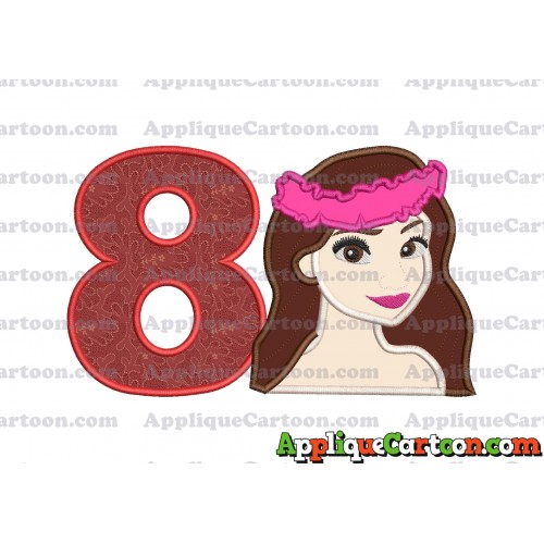 Moana Applique 01 Embroidery Design Birthday Number 8