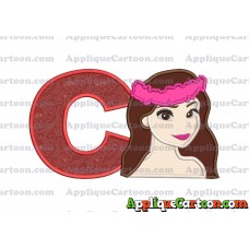 Moana Applique 01 Embroidery Design With Alphabet C