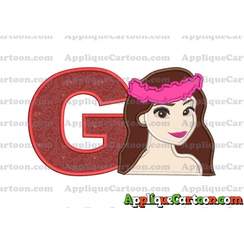 Moana Applique 01 Embroidery Design With Alphabet G