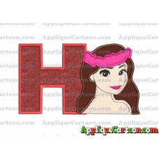 Moana Applique 01 Embroidery Design With Alphabet H