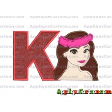 Moana Applique 01 Embroidery Design With Alphabet K