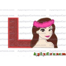 Moana Applique 01 Embroidery Design With Alphabet L