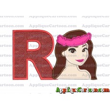 Moana Applique 01 Embroidery Design With Alphabet R