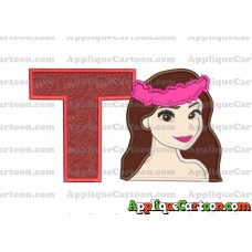 Moana Applique 01 Embroidery Design With Alphabet T