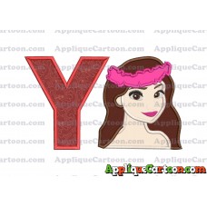 Moana Applique 01 Embroidery Design With Alphabet Y