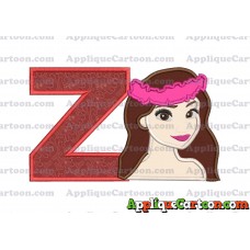 Moana Applique 01 Embroidery Design With Alphabet Z