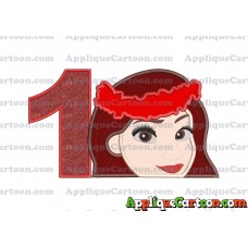 Moana Applique 02 Embroidery Design Birthday Number 1
