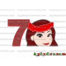Moana Applique 02 Embroidery Design Birthday Number 7