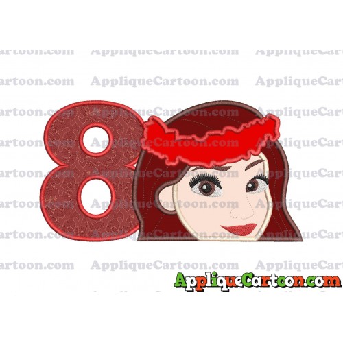 Moana Applique 02 Embroidery Design Birthday Number 8